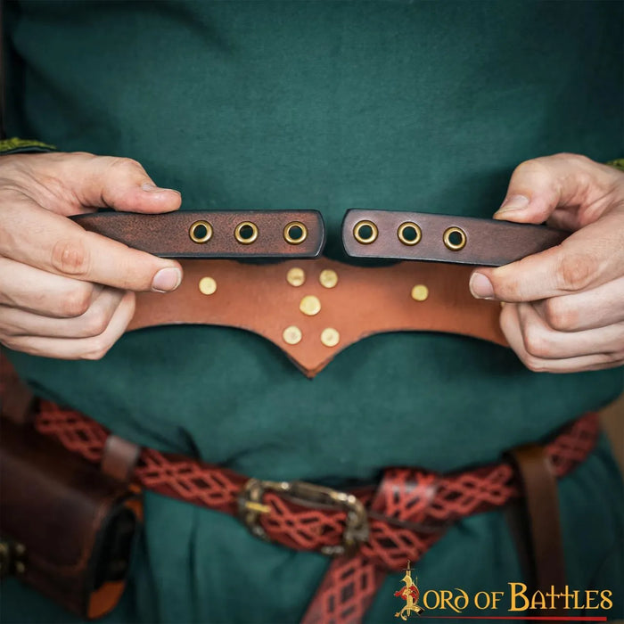 Leather crown Aldon, green