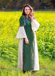 Dress Cleena green-white