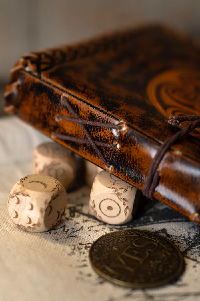 Leather book Celtic spirals