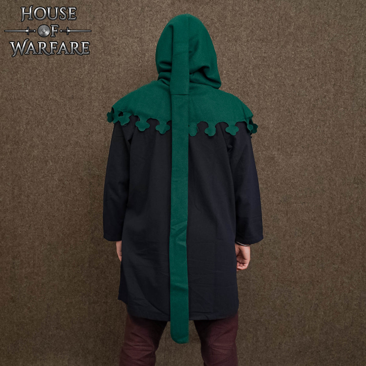 Late Medieval Liripipe Hood, Wool, Green