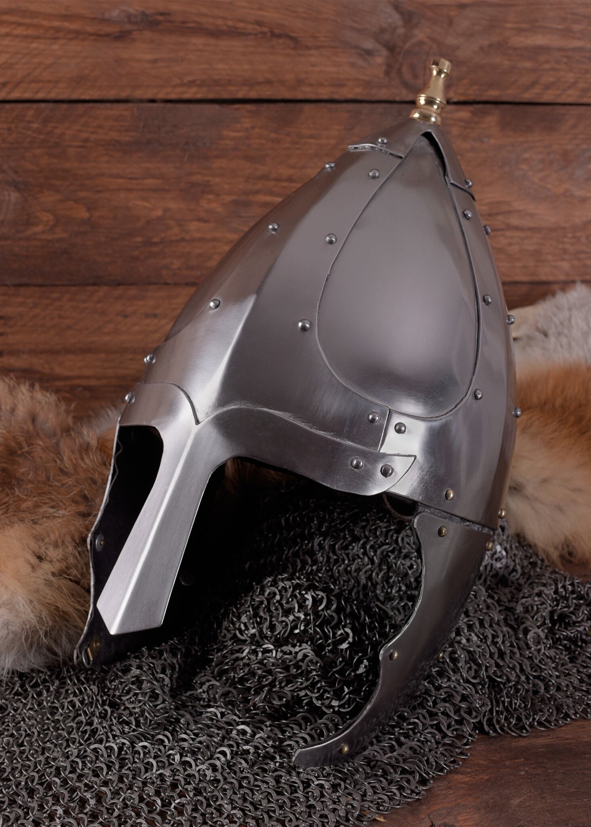 Germanic helmet with cheek flaps, 1.3 mm