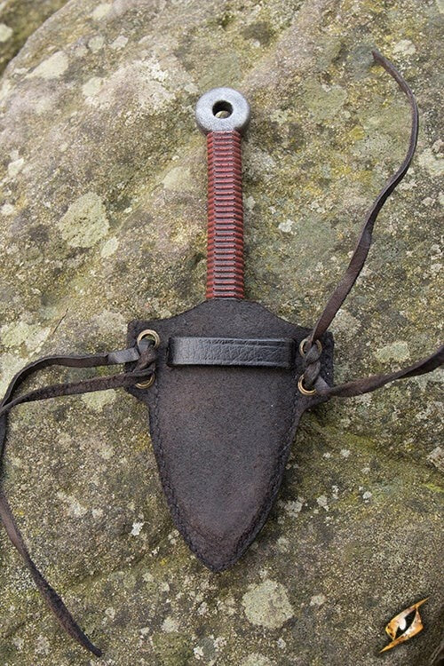 LARP kunai knife with holder, black
