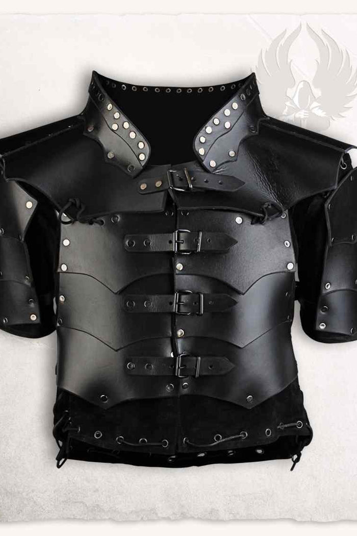 Leather cuirass Rasmus, black