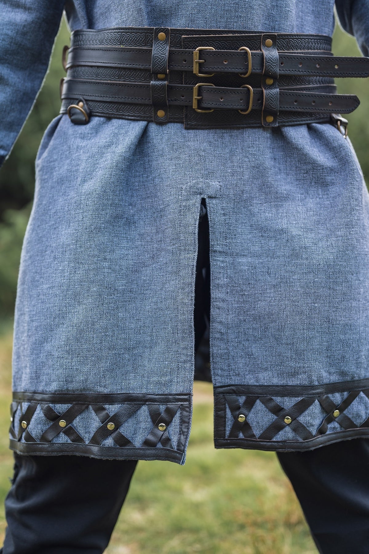 Tunic Viking Jarl Ragnvald, blue-gray