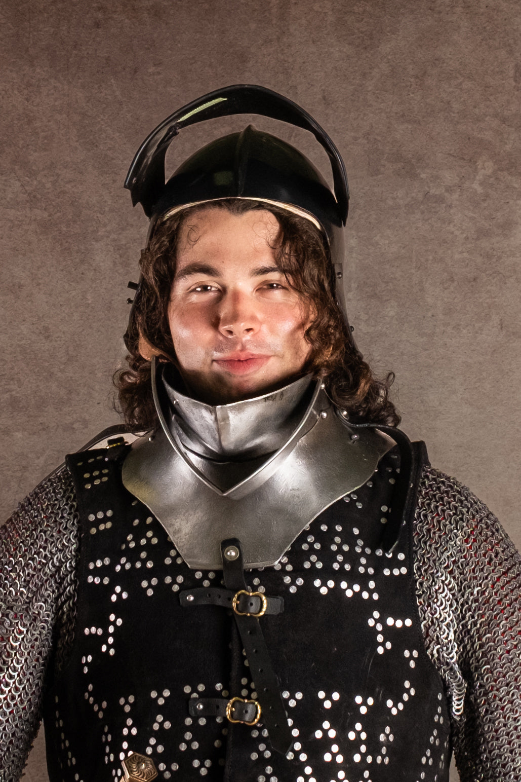 15th century sallet, black, 1.6 mm
