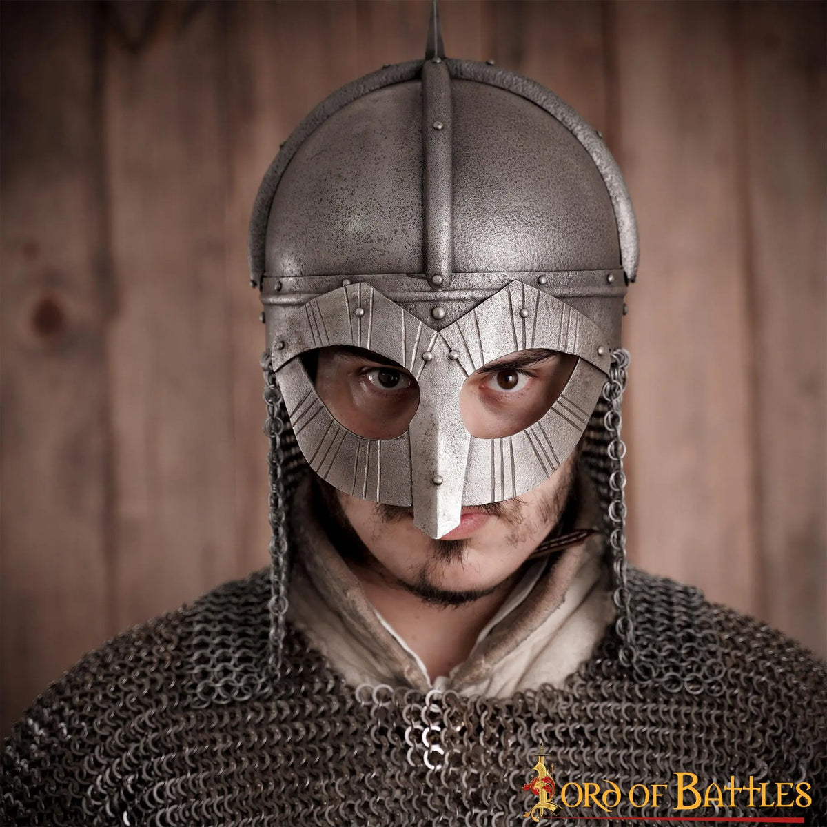 Viking helmet Gjermundbu, patinated, 1.6 mm