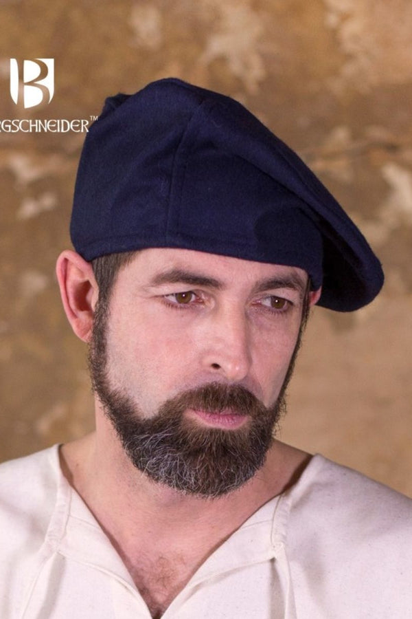 Beret Harald, blue, wool blend