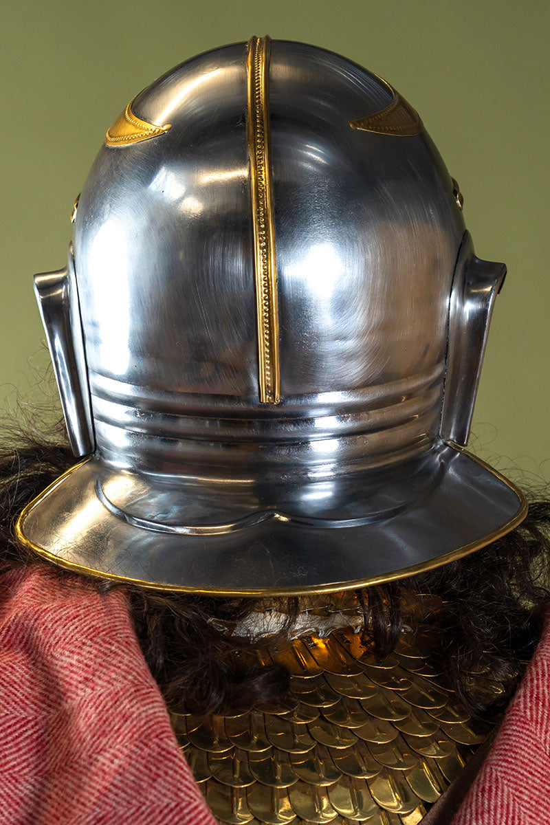 1st century Roman cavalry helmet with larva mask, 1.3 mm