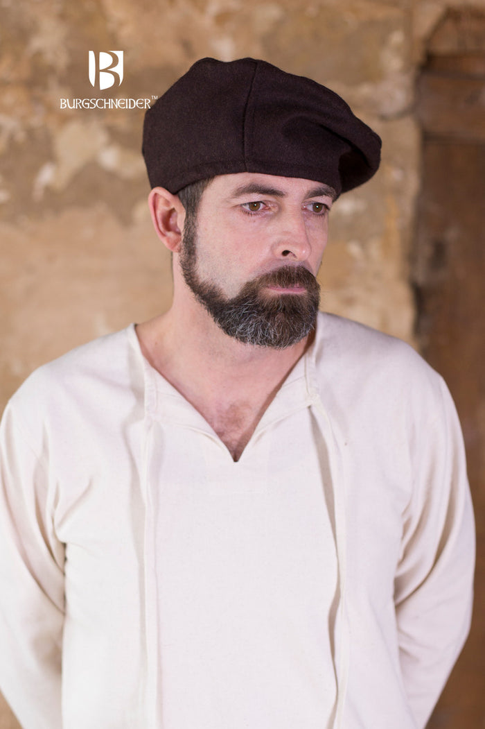 Beret Harald, brown, wool blend