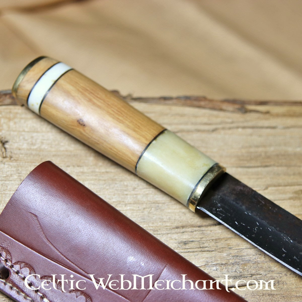 Hand-forged Viking knife Reykjavik, semi-sharp