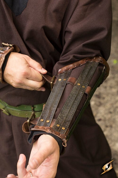 Germanic bracers, forearm guards, patinated, 1 mm