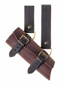 Luxurious leather sword holder, brown-black