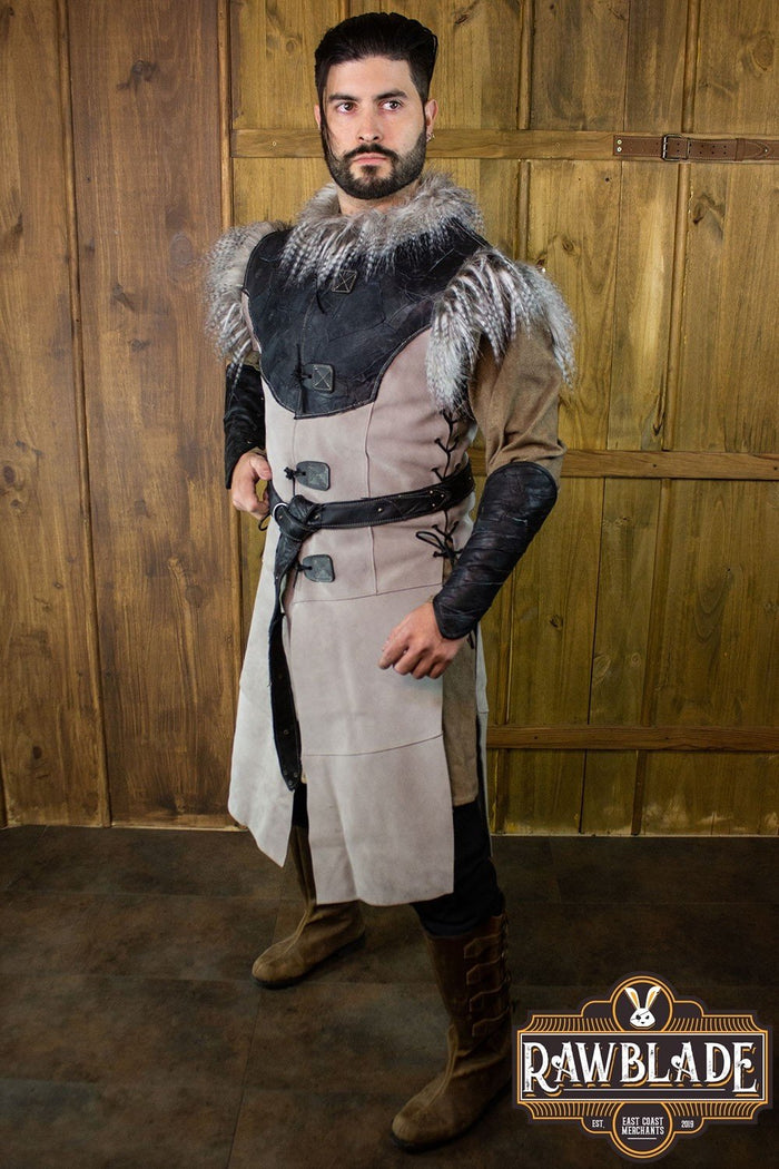 Owl Leather Jerkin, black-grey