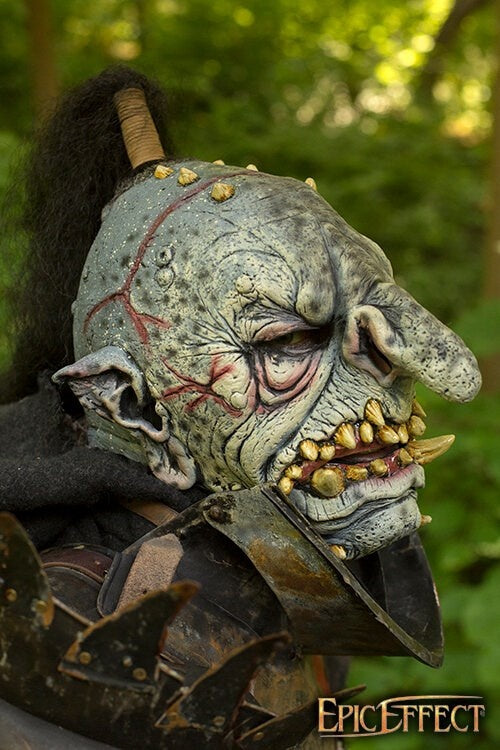 Maschera troll con capelli