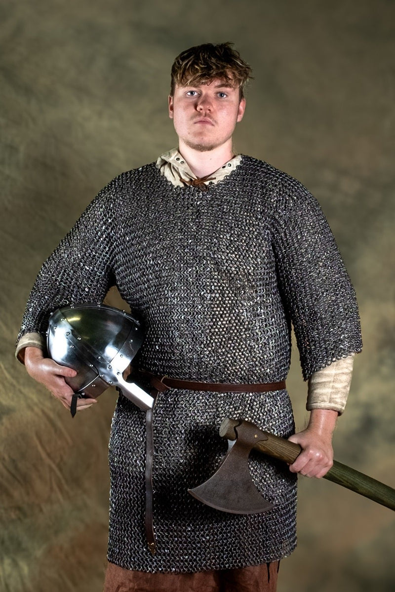 Haubert, anneaux ronds, rivets ronds 9 mm