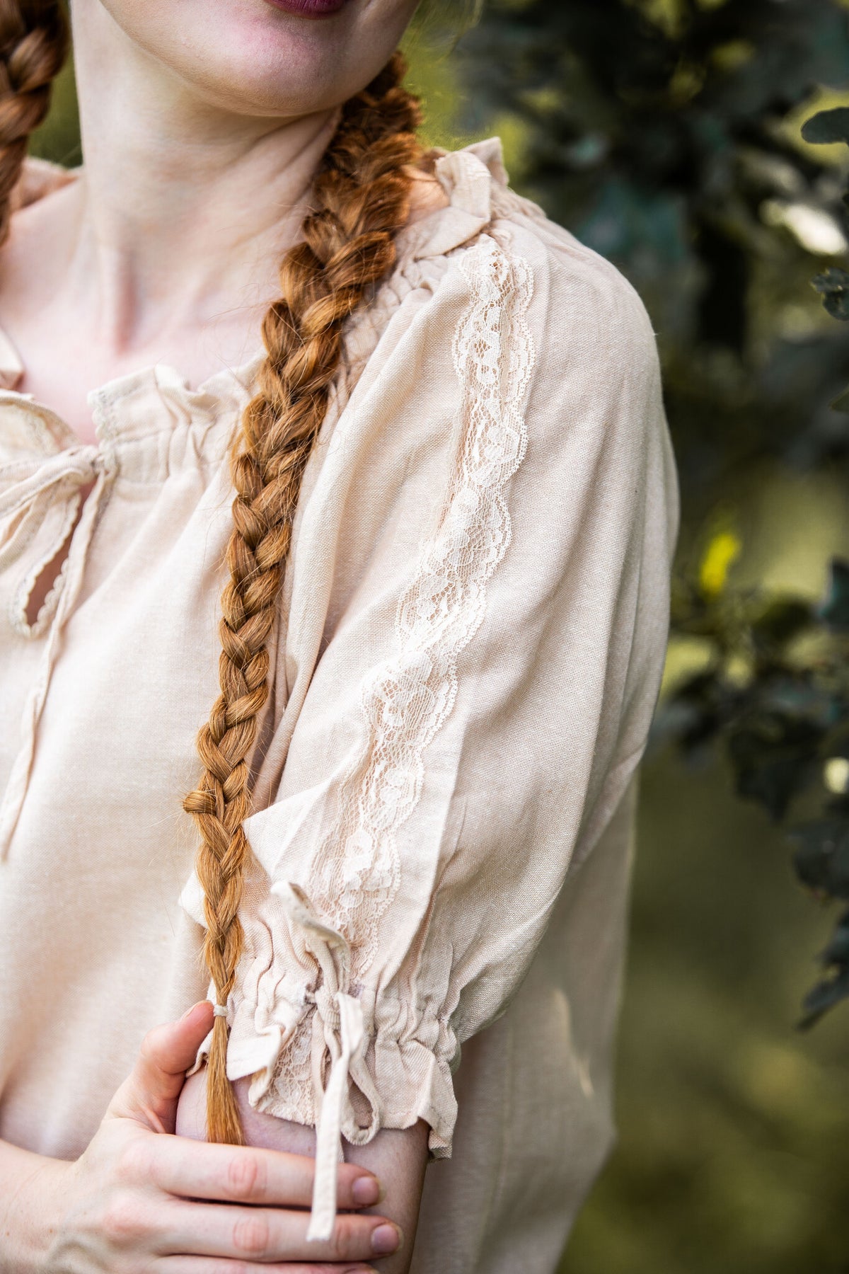 Baroque blouse Rosamund, natural