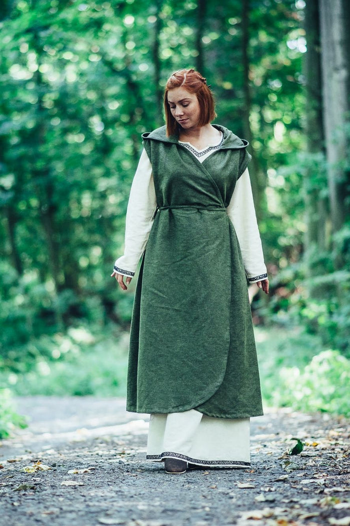 Wrap dress Thyra, green