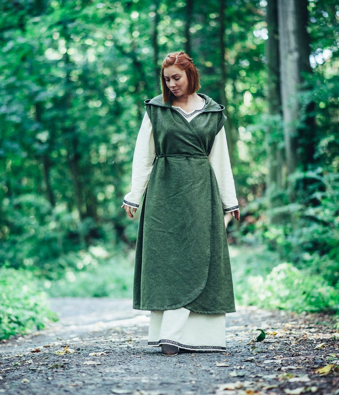 Wrap dress Thyra, green