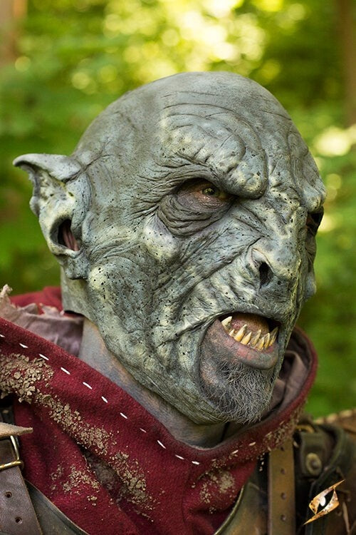 Orc mask blue