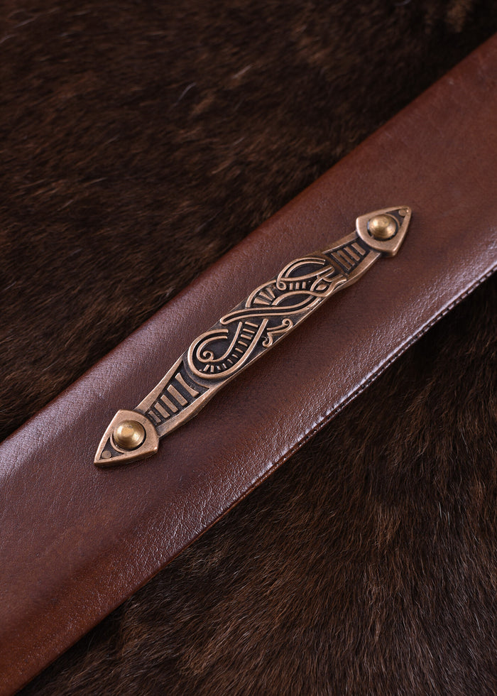 Viking sword island Eigg, leather grip, tempered, semi-sharp