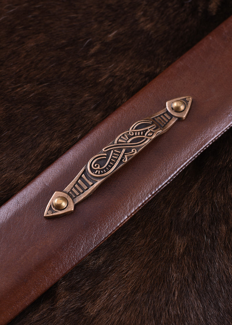 Spada vichinga dell’isola di Eigg, impugnatura in cuoio, temprata, semi-affilata