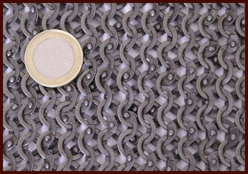 Haubergeon, flat rings, wedge-shaped rivets 8 mm