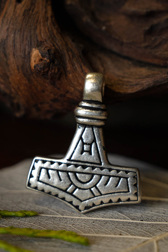 Gotland Thor's hammer, silvered bronze