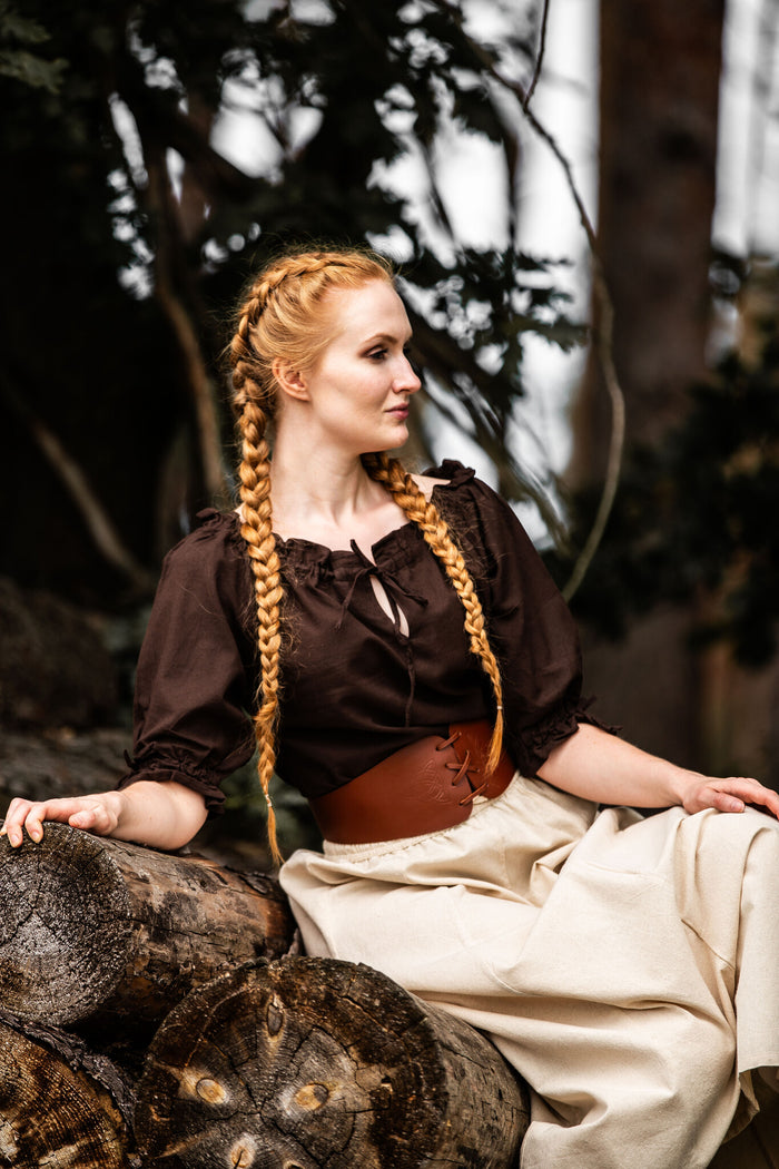 Baroque blouse Julia, brown