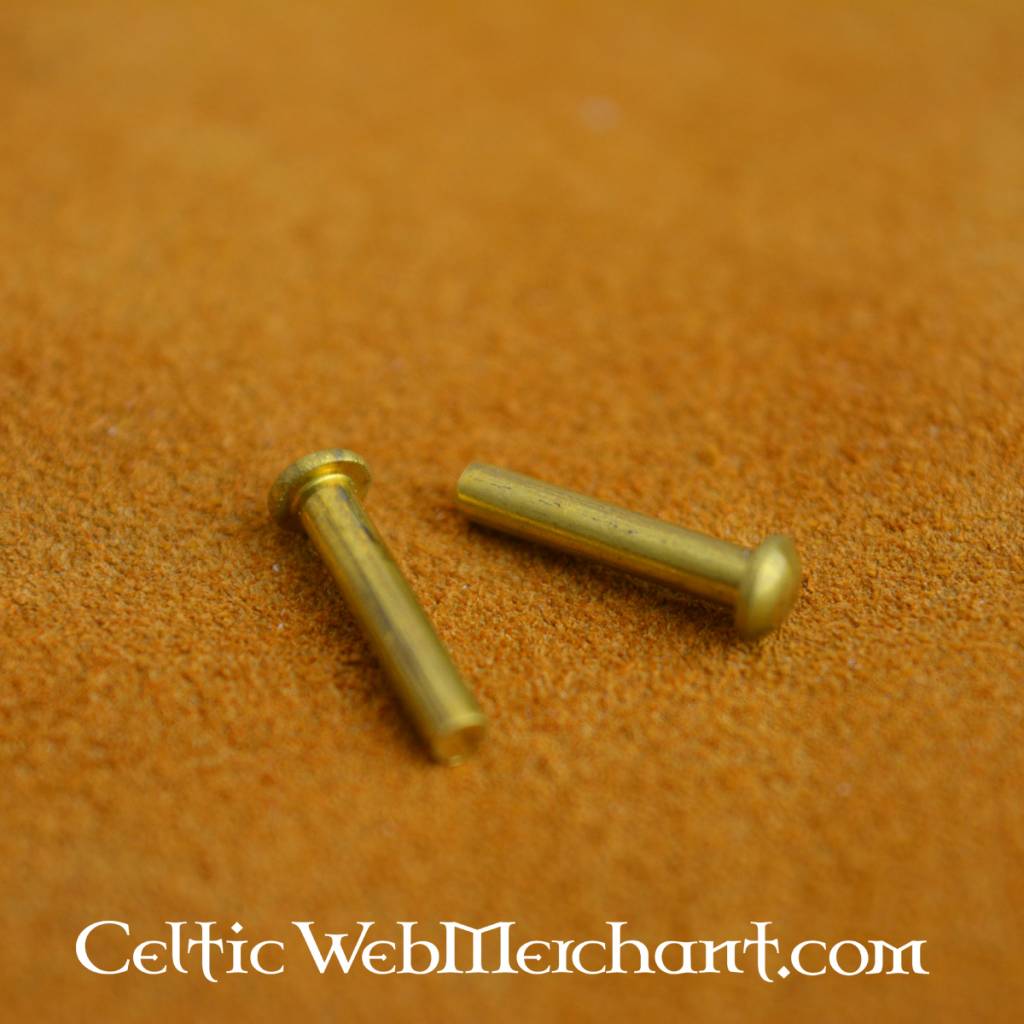 100 brass rivets 8 mm