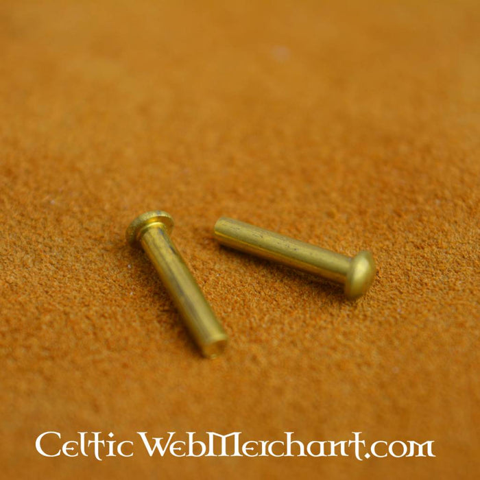 100 brass rivets 8 mm