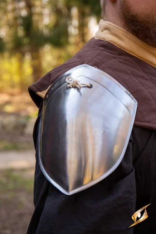 Spaulders shoulder plates, polished, 1 mm