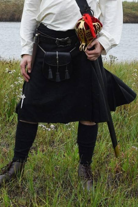 Scottish kilt, black
