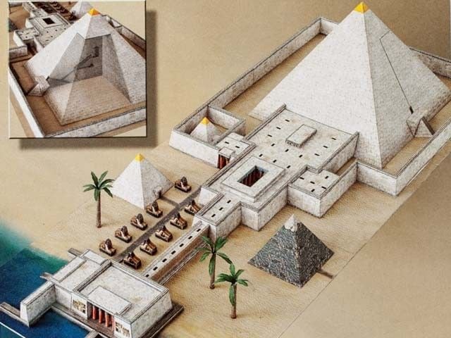 Model building kit pyramid temple