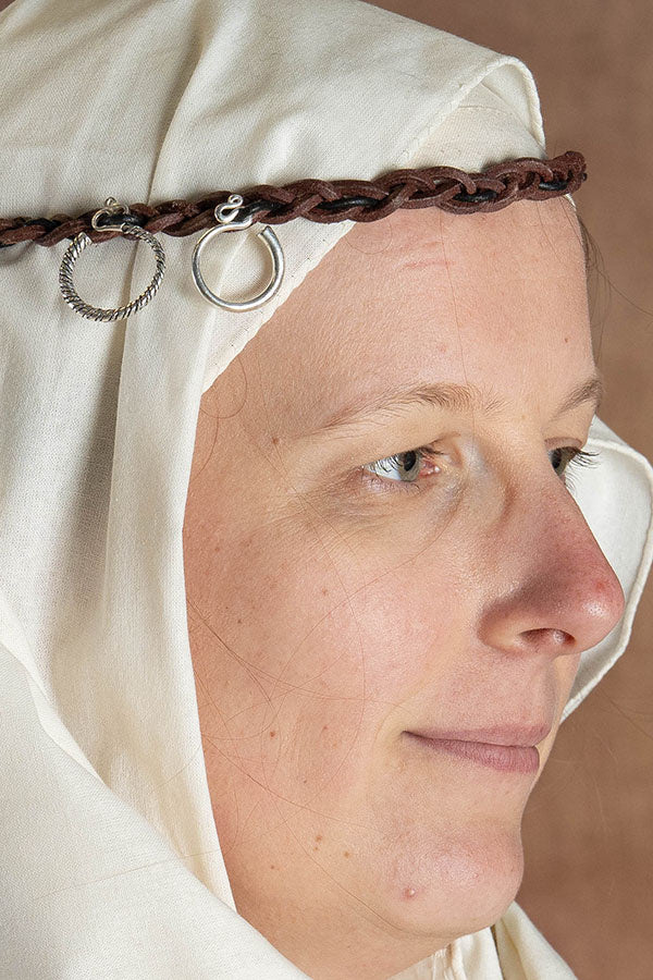 Anillos de sien eslavos, S, bronce plateado