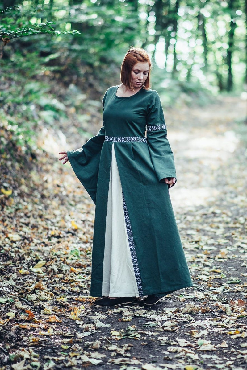 Dress Ivy green-white