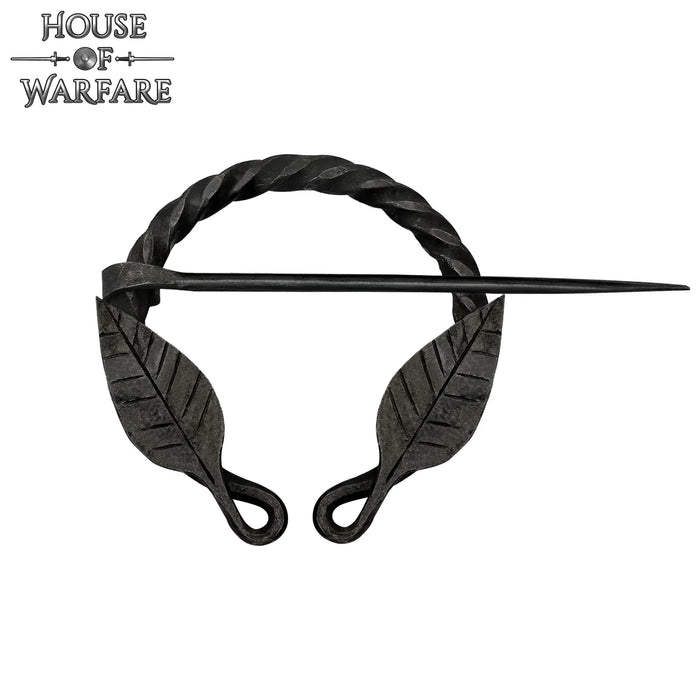 Twisted horseshoe fibula with leaf motif, iron