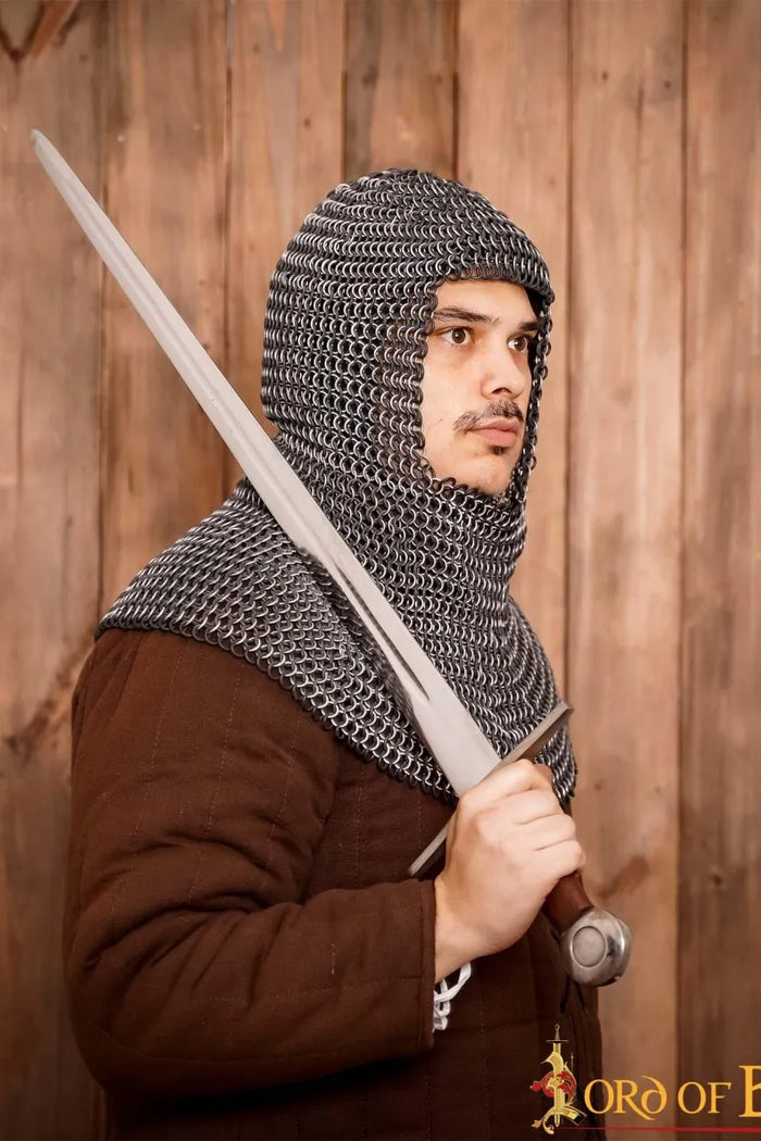 Chainmail coif, aluminium & rubber, 10 mm