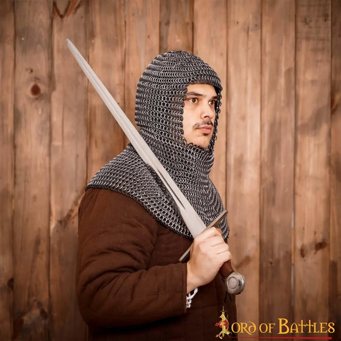 Chainmail coif, aluminium & rubber, 10 mm