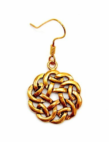 Celtic earrings knot, bronze