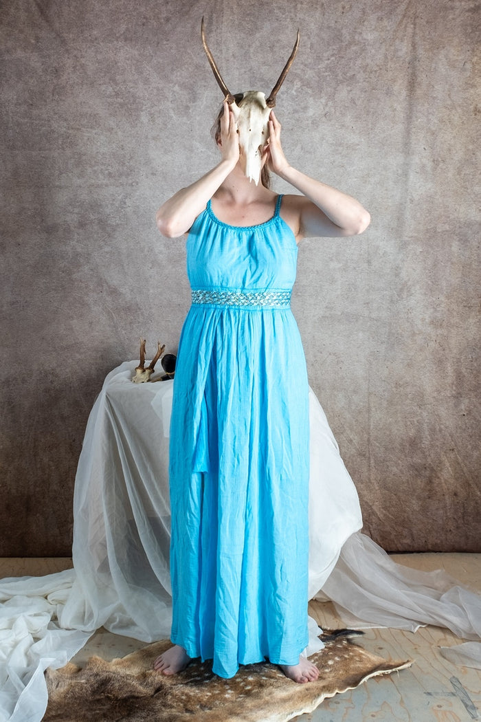 Goddess dress Thetis, turquoise
