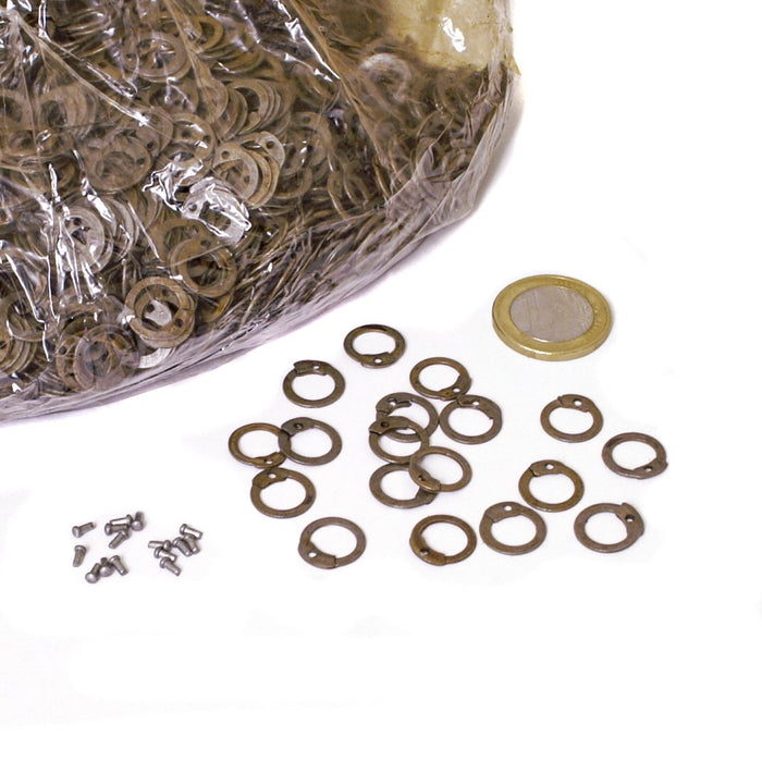 1 kg flat chainmail rings with round rivets, 8 mm