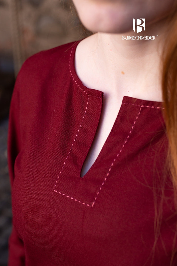 Dress Feme, burgundy red