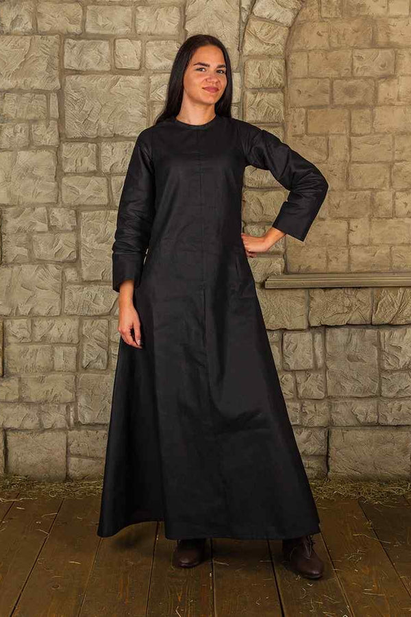 Marita dress, light cotton, black