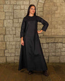 Marita dress, light cotton, black