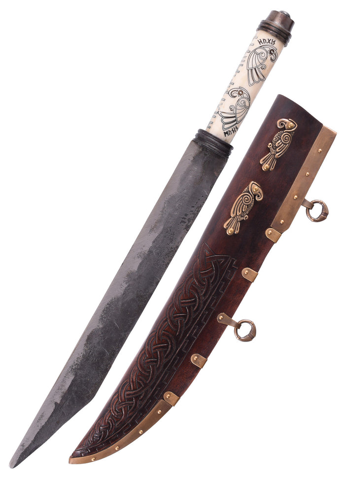 Viking scramaseax Hugin and Munin, semi-sharp