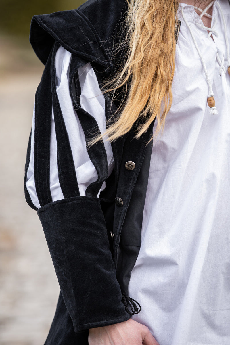 Doublet med åbne ærmer, sort