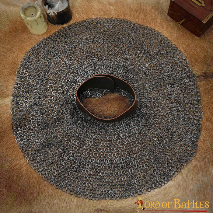 Chainmail standard, mixed riveted round rings, 9 mm
