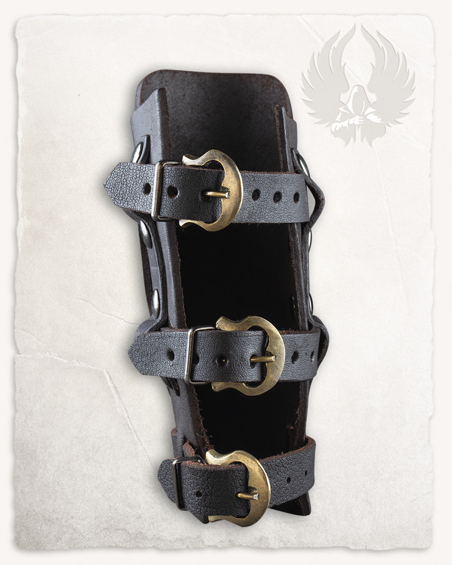 Bracer Geralt for throwing knives, forearm guard, black, left