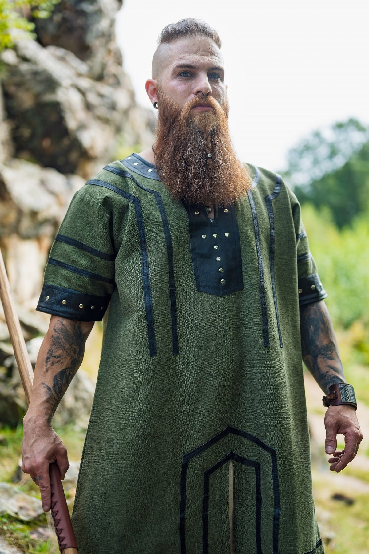 Tunic Viking jarl Rollo, green