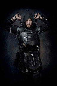Leather cuirass Rasmus, black